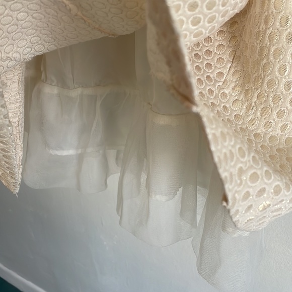 Gymboree Gold and Cream Brocade Dress Size 7 - Picture 6 of 10